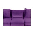 thumbnail image 3 of Bayberry Purple Velvet Sofa with 3 Pillows, 3 of 6