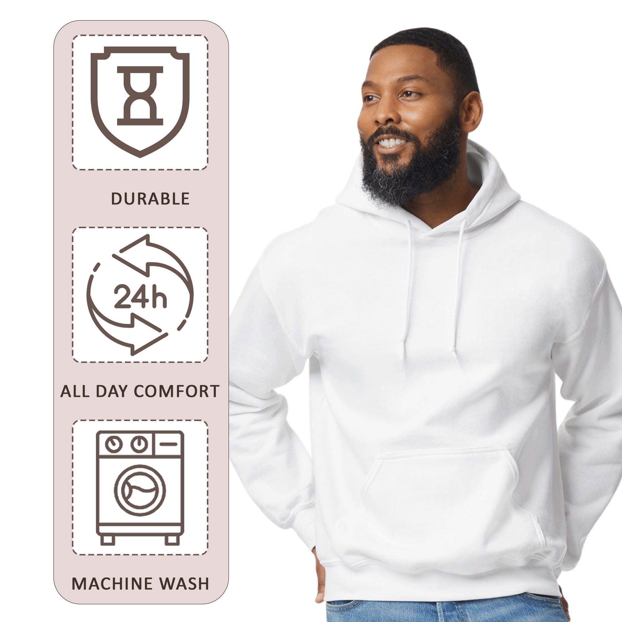 Gildan Men's DryBlend Hooded Sweatshirt, 50/50 Cotton/Polyester Winter Long Fleece Hoodie Pullover (Red , XL)