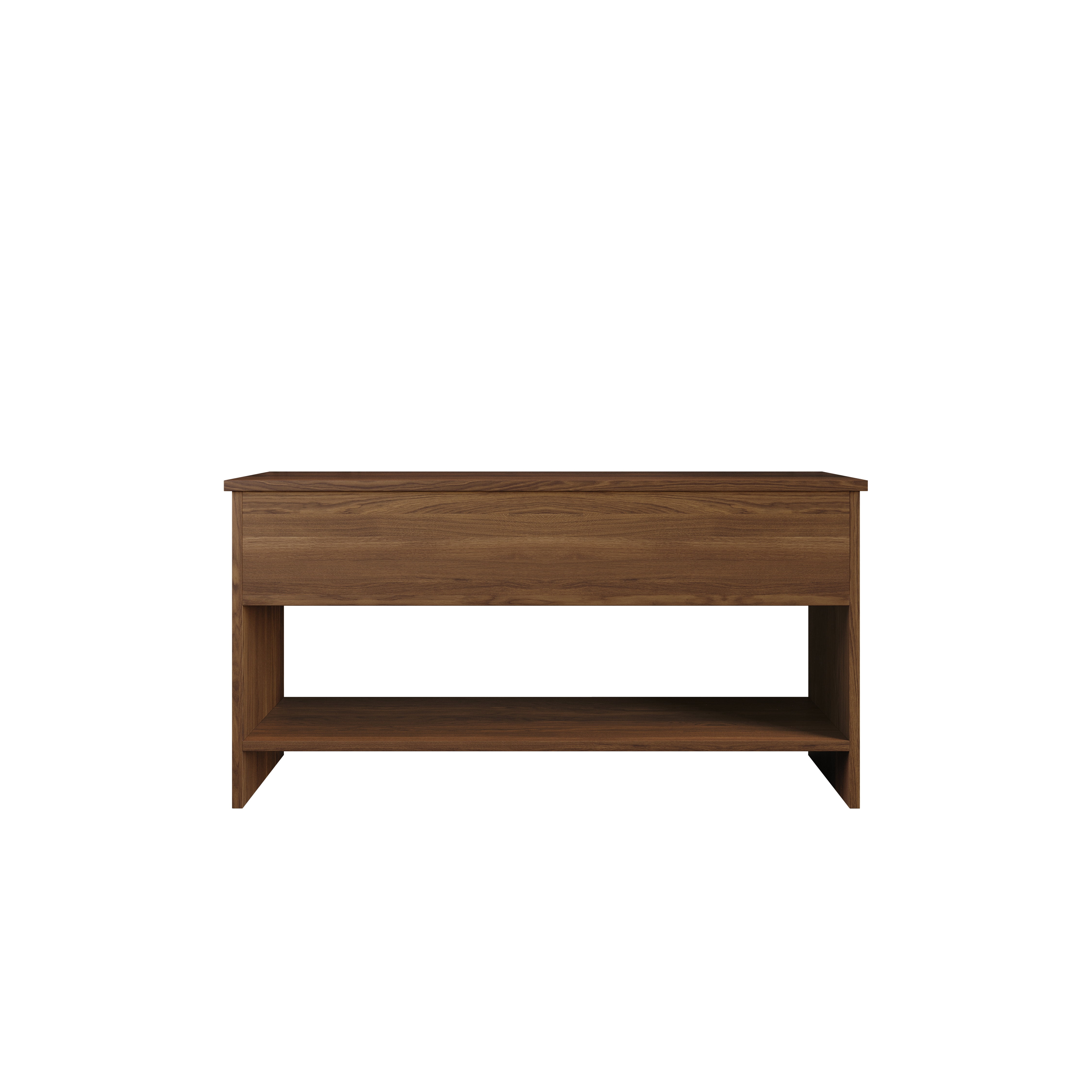 Home Design Glendive Storage Cabinet Bench with Hidden Compartment, Sturdy Construction, Multi-Purpose Design for Entryway, Bedroom, or Living Room, Brown