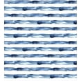 thumbnail image 3 of Harbour Stripe Duvet Cover Set, Watercolor Style Paintbrush Stripes Sea Marine Life Lines Image, Decorative 3 Piece Bedding Set with 2 Pillow Shams, Queen Size, Night Blue White, by Ambesonne, 3 of 3