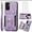 Purple, variant on Phone Case for Samsung Galaxy A13 5G Wallet Cover with Tempered Glass Screen Protector and Wrist Strap Lanyard RFID Credit Card Holder Ring Stand Cell Accessories SM-A136U SM-A136U1 Women Pink