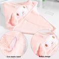 thumbnail image 4 of Toalla para el cabello portátil de secado rápido de microfibra ultra absorbente, estilo manta de baño suave para mujeres, protege contra daños mientras viaja (rana verde), 4 of 5