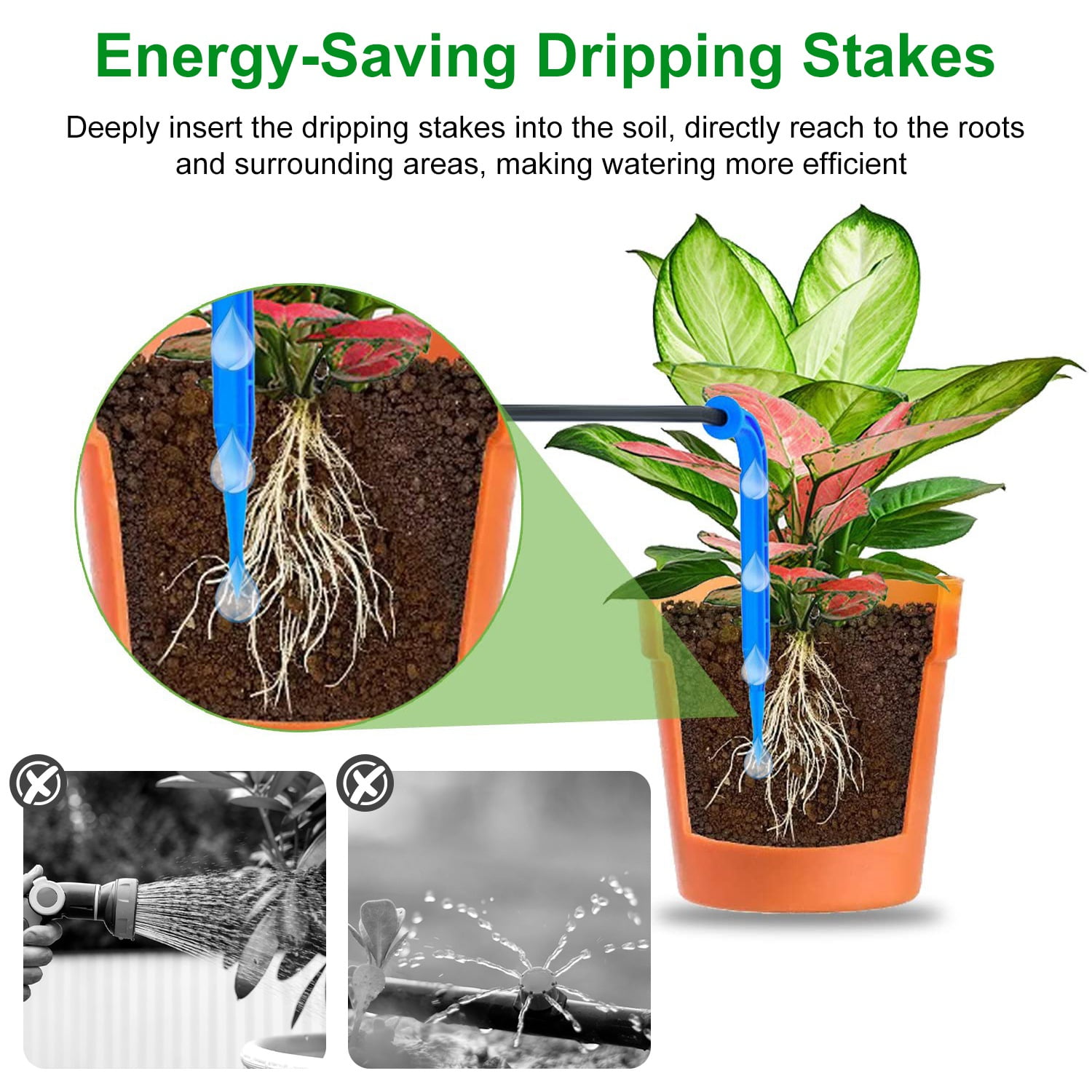 Automatic Watering System TeqHome Automatic Drip Irrigation Kit with Programmable Timer Indoor Self Watering System for Potted Plants