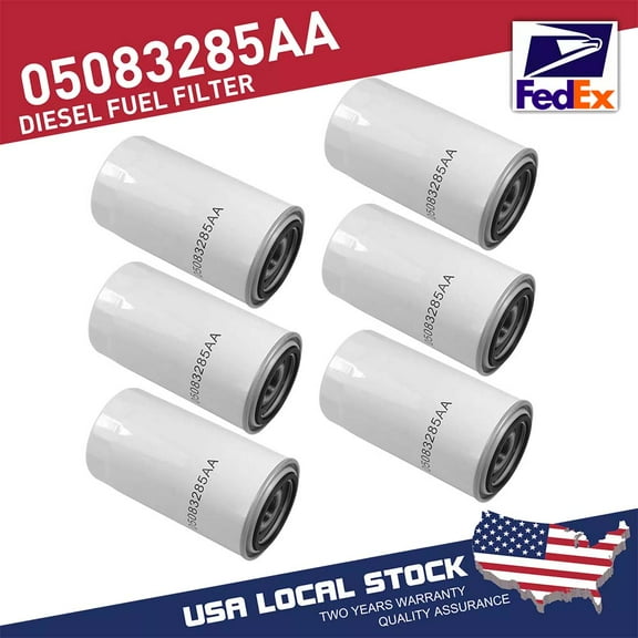 6x Engine Oil Filter Diesel 5083285AA For 1989-2018 Dodge Ram 5.9L 6.7L Cummins