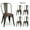 Gray, variant on Topbuy Set of 4 Style Metal Dining Side Chair Wood Seat Stackable Bistro Cafe New