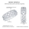 thumbnail image 6 of Rosec Jewels Certified Moissanite Wedding Band for Women (D-VS1 Quality) Wide Floral Band Ring for Bride - with Jewelry Box, 10K White Gold, US 9.00, 6 of 7