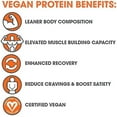 thumbnail image 4 of Vegan Protein Powder for Lean Muscle Building - Plant-based & Non-GMO Ingredients, Chocolate, Genius Vegan Protein by the Genius Brand, 4 of 8