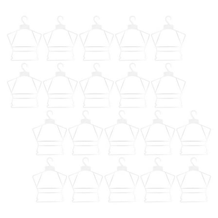 SILENRADAWN 20Pcs Plastic Nursery Hangers for Baby Clothes 14X10.8X0.1in