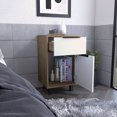 thumbnail image 4 of HomeRoots 28" White One Drawer Faux Wood Nightstand With Storage, 4 of 10