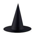 thumbnail image 2 of Mouliraty Halloween Witch Hat, Halloween Hat Cloth Wizard Hat, Party Hats for Adults Halloween Costume Accessories, Black, 2 of 6