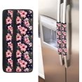thumbnail image 2 of NETILGEN Pink Hibiscus Flower Refrigerator Door Handle Covers 2 PCS Set, Non-slip Kitchen Appliance Decorative Mat for Fridge Dishwashers Microwave Home Indoor Kitchen Decoration, 2 of 6