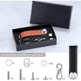thumbnail image 5 of 2 Sets Leather Key Organizer Compact Key Holder Folding Pocket Key Holder up to 16 Keys for Mens Father's Day Gift(Black, Brown), 5 of 6