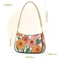 thumbnail image 3 of FORMRS Womens Shoulder Bag with Chain Strap Clutch Purse Cute Tote Handbag, Hand Drawn Floral, 3 of 7