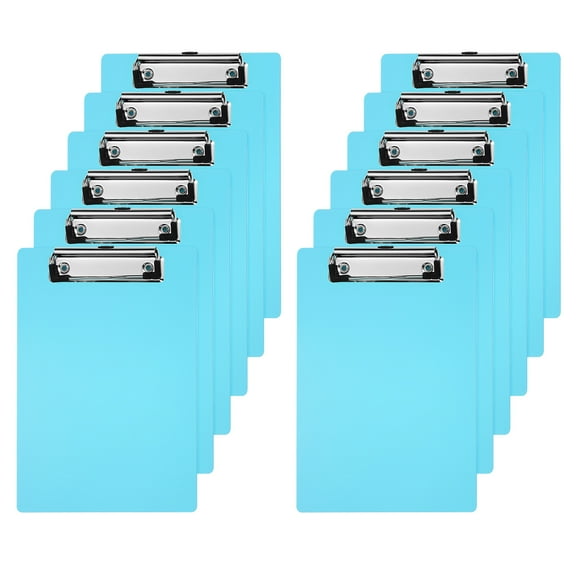 Uxcell 4" x 6" Plastic Clear Hanging Clipboard A5 Transparent Clipboard, Pink,24Pcs