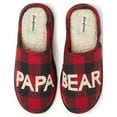 thumbnail image 5 of Dearfoams Men's Buffalo Check Papa Bear Dad Clog House Slipper, 5 of 6