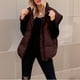 thumbnail image 5 of Sudadera con capucha y manga larga para mujer, con cuello de cremallera y abrigo, 5 of 9
