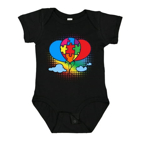 

Inktastic Autism Awareness Puzzle Ribbon Balloon Gift Baby Girl Bodysuit