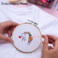 thumbnail image 4 of LOVEVER 12 Pieces 4 Inch Embroidery Hoops Set Bulk Bamboo Circle Hoop Round Ring, 4 of 8