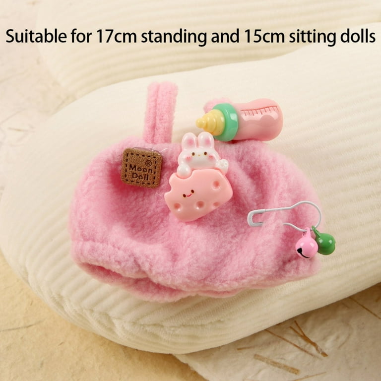3-Piece Hand-Crocheted Doll Clothes Set | Hat, Sweater & Bag For 5.91-6.7 Inch (15-17cm) Dolls