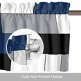 thumbnail image 6 of Blue Gray Valance Curtain Abstract Color Block Window Valances Rod Pocket Short Curtains Window Treatments for Kitchen Bedroom Bathroom Laundry 54" x 18", 6 of 9