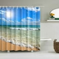thumbnail image 1 of Shower Curtain, 72 x 72 inches Waterproof Liner Set with Hooks for Bathroom, Beach G, 1 of 1