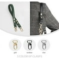 thumbnail image 4 of DONGTIAN Leather Handle Leather Strap for Purse Leather Bag Strap Crossbody Strap Replacement Strap for Purse Gold Clasp Dark Green, 4 of 5