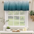 thumbnail image 3 of Blue Ombre Valances for Windows, Decorative Rod Pocket Window Valance Curtains, Contemporary Gradient Abstract Art Short Curtain Drapes for Kitchen/Bathroom/Living Room, 2 Panels, 42" W x 18" L, 3 of 8