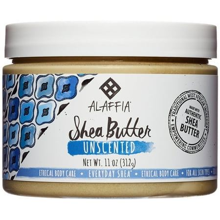 Alaffia EveryDay Shea Pure Fair Trade Shea Butter, Unscented 11 oz - (Pack of 4)
