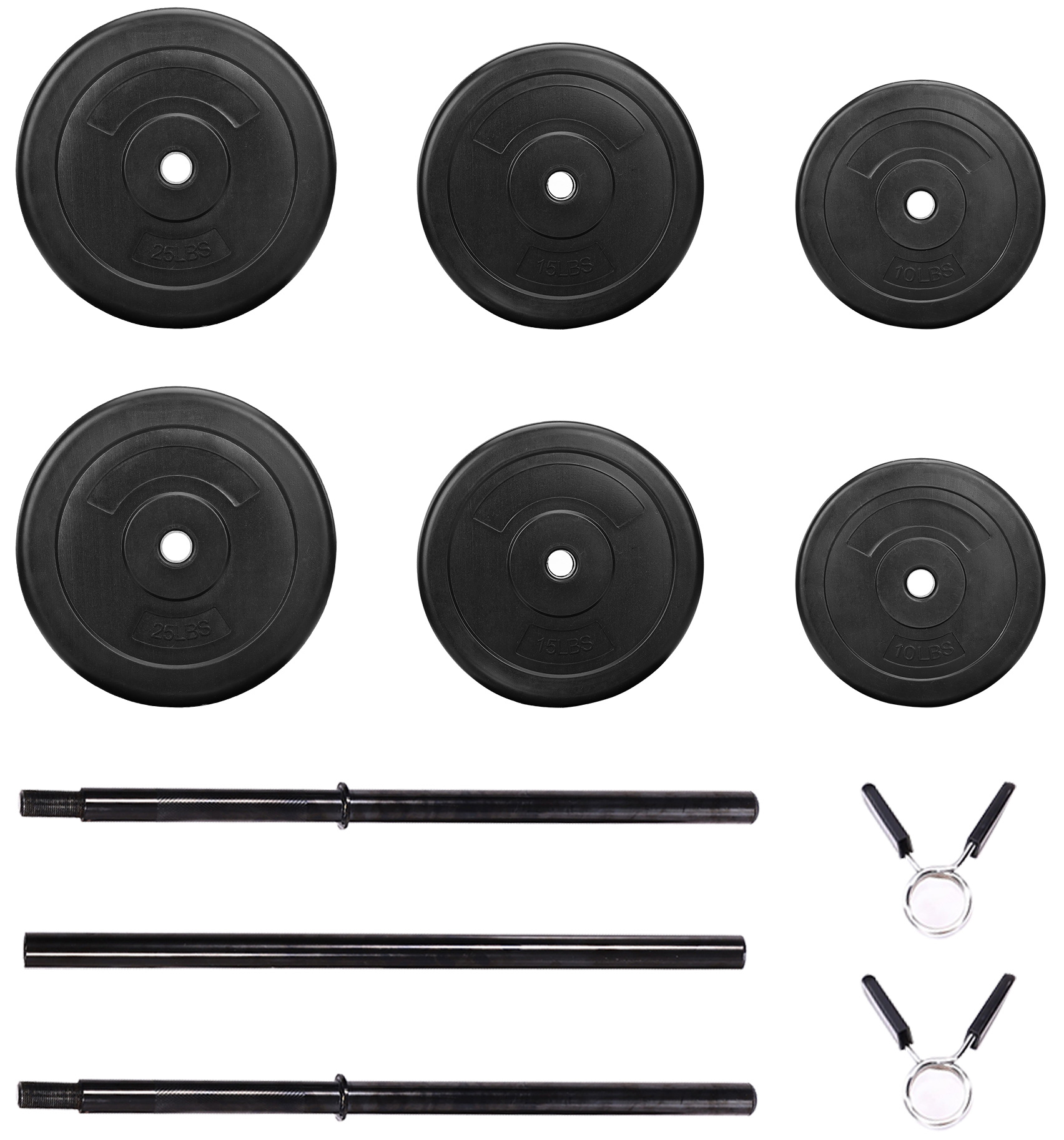 BalanceFrom Vinyl Standard Weight Set in Black, 100 lbs. - image 3 of 5