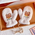 thumbnail image 3 of Guantes cálidos de dibujos animados Guantes engrosados completo Cuello colgante más felpa Fleece para damas Esquí en el frío Deportes interiores Talla única Baoblaze Guantes de invierno, 3 of 4