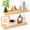 Raw Wood, variant on Solid Wood Live Edge Floating Shelves Set of 2 – 24" Rustic Wall Shelf with Hidden Bracket System, Wall Mounted Shelves for Bathroom, Kitchen, Living Room, Bedroom (Walnut)