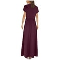 thumbnail image 5 of Baikeli Sale Dresses for Women Women's Solid Color Sleeveless Long Skirt with V-Neck Loose Hem Dress Casual Dresses for Women, 5 of 7