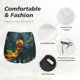 thumbnail image 4 of Balery Whimsical Starry Night Scene Pantalones cortos deportivos para mujer con forro y dos bolsillos, elásticos, para entrenamiento, gimnasio, yoga-Medium, 4 of 7