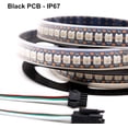 thumbnail image 3 of DC5V 5050 LED Light Strip RGB 1M 2M 3M 4M 5M 30/60/144 LEDs Smart Addressable Pixel Black PCB IC WS2812, Waterproof IP65 IP67,No Waterproof IP20 (60LED 2 Meter, Waterproof IP67), 3 of 8