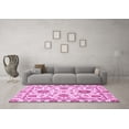 thumbnail image 3 of Ahgly Company Indoor Round Abstract Pink Modern Area Rugs, 4' Round, 3 of 4