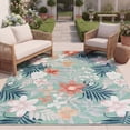 thumbnail image 6 of SAFAVIEH Cabana Caris Floral Indoor/Outdoor Area Rug, Green/Rust, 3' x 3' Square, 6 of 17