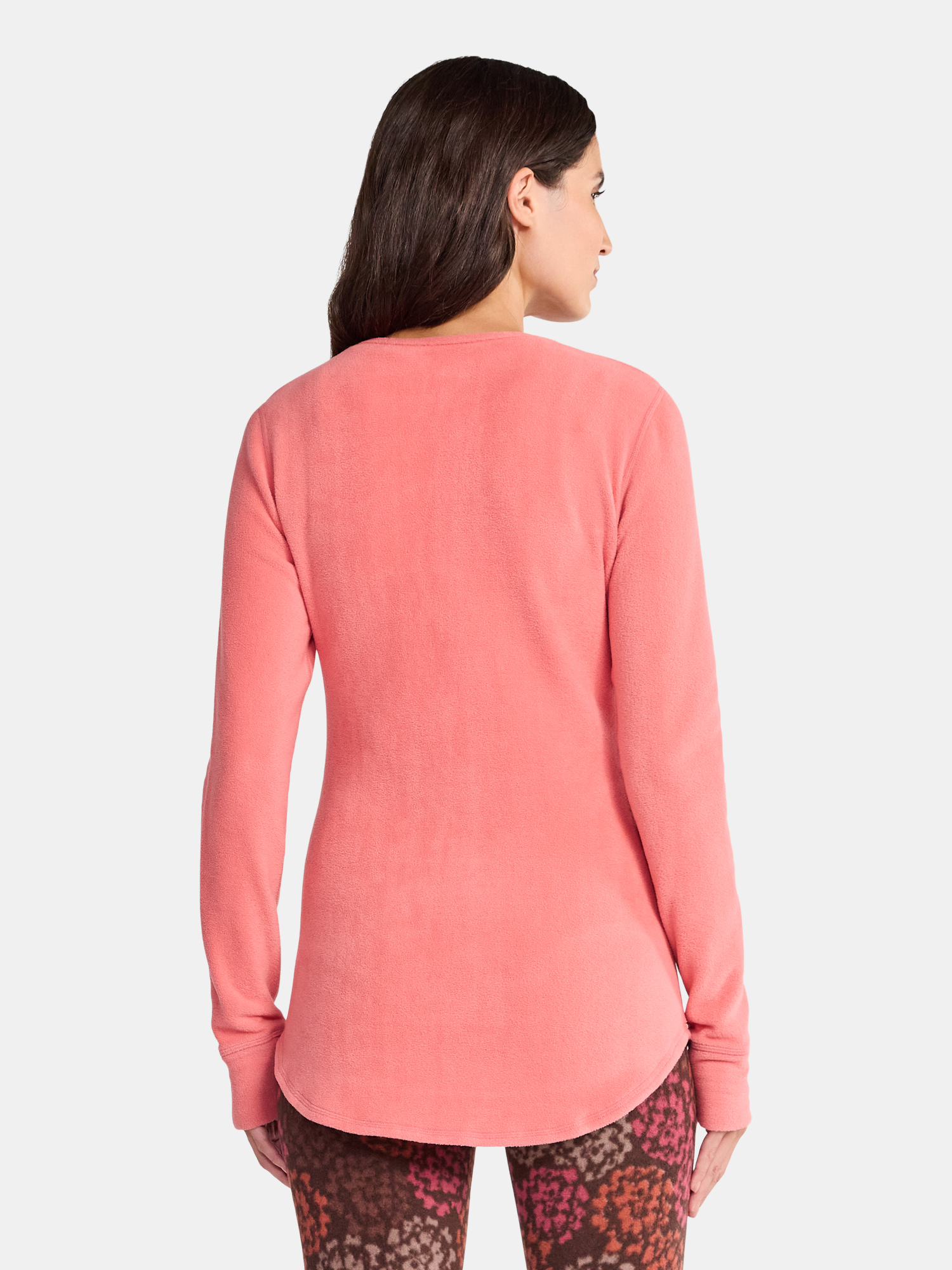 ClimateRight by Cuddl Duds Women's Warm Stretch Fleece Long Sleeve Crew Neck Thermal Base Layer Top, Sizes XS to 4X