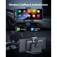 thumbnail image 6 of CAIHONG Portable 10.26" Wireless Carplay Screen & Android Auto with Adjustable & Detachable Mount, 2.5K Dash Cam & 1080P Backup Camera, HD IPS Touchscreen, GPS Navigation, Bluetooth, Car Stereo, Radio, 6 of 6