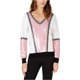 thumbnail image 2 of INC Womens Colorblocked Pullover Sweater, Blanco, Pequeño I-N-C Pull-over, 2 of 2
