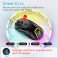 thumbnail image 2 of Mistaha Souris Ergonomique Triple Mode Sans Fil avec DPI Réglable et Lumière RGB - HXSJ T40 Blanc, 2 of 7