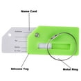 thumbnail image 3 of 5 Pack Étiquette de Bagage en Silicone Sac à Main Sac d'École Étiquette d'Instrument de Valise, Vert, 3 of 6