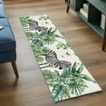 thumbnail image 5 of Tropical Zebra Butterfly Kitchen Runner Rug 2x6 Washable Runners for Hallway Non Slip Watercolor Summer Palm Leaf Large Area Rug Indoor Floor Carpet for Bathroom Laundry Entryway Bedroom Living Room, 5 of 8