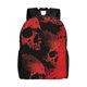 thumbnail image 1 of Balery Red And Black Abstract Skull Mochila - Mochila Estilosa y Duradera para Laptop de 15 Pulgadas con Tela Oxford Impermeable, 1 of 8
