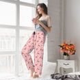 thumbnail image 6 of Picia Cartoon Lobsters 3 Womens Soft Woven Cotton Elastic Waistband Sleep Pajama Pant Lounge Sleep Pant With Pockets And Drawstring-X-Large, 6 of 9