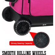 WOLT | Double Roller Bowling Bag for 2 Balls - Retractable Handle 40, Pink