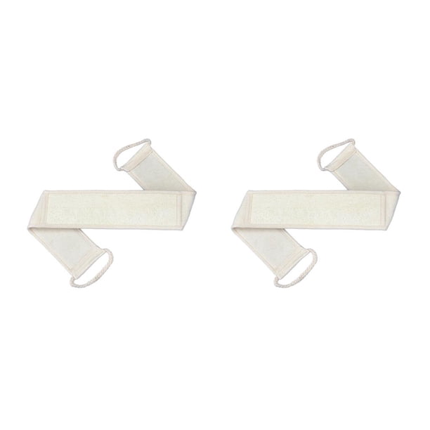 Advancent Tira de baño de lufa Natural, y profundo, exfoliante para la piel del cuerpo de la ducha, conveniente para lavar la espalda, beige 2piezas Advancent CBP129931
