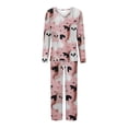 thumbnail image 4 of WFJCJPAF 2026 New 2026 ! 2026 Pajamas Women Plus,Ladies' 2026 Printed Casual Long Top And Pants Pajama Set - Pink S, 4 of 4