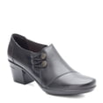thumbnail image 2 of Clarks Emslie Warren Mocasín Slip On para Mujer en Cuero Negro, 2 of 8
