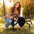 thumbnail image 2 of AZXY Halloween Porch Goose Outfit, Halloween Decorations Outdoor Furry Giant Spider Costume Set for 23 Inch Cement Plastic Porch Goose Statue, Lawn Patio Fall Party Ornament, 2 of 7