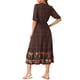 thumbnail image 3 of VESTIDO MIDI BOHEMIO CON CUELLO EN V Y MANGAS CORTAS INSPIRE CHIC S Negro, 3 of 6